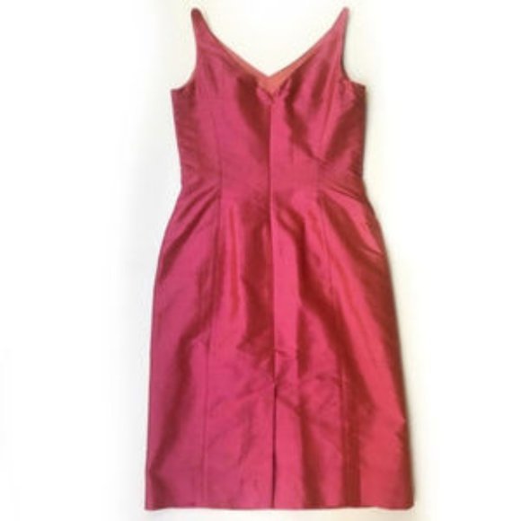 Ann Taylor Shantung Silk Sheath Dress size 2P - Picture 2 of 3